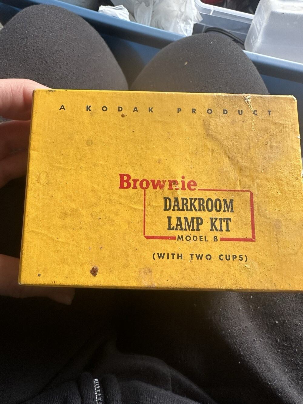 Kodak Brownie Darkroom Safelight Unit Model B w/ Series 0 Yellow & 3 Green Cups